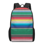 Mexican Striped Blanket Pattern Print 17 Inch Backpack