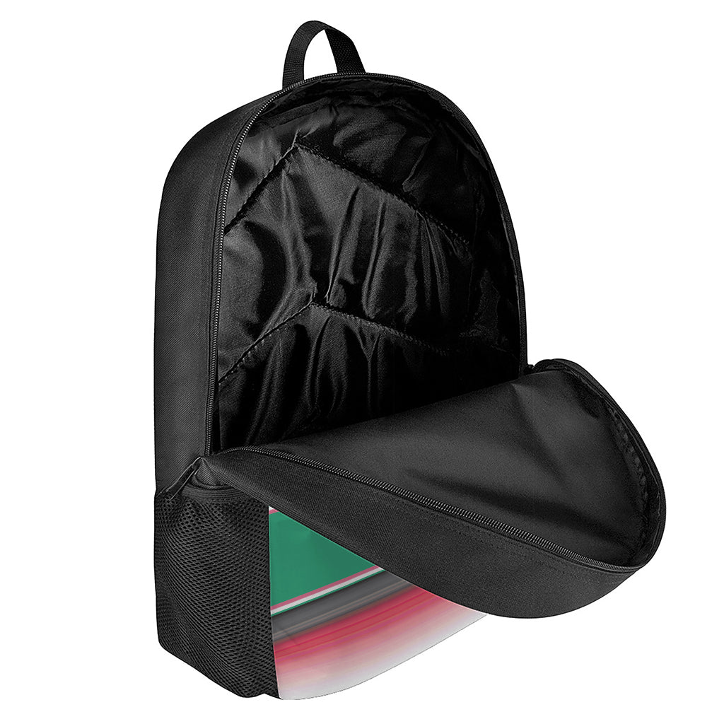 Mexican Striped Blanket Pattern Print 17 Inch Backpack