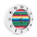 Mexican Striped Blanket Pattern Print Alarm Clock