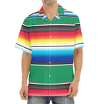 Mexican Striped Blanket Pattern Print Aloha Shirt
