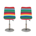 Mexican Striped Blanket Pattern Print Bar Stool Covers