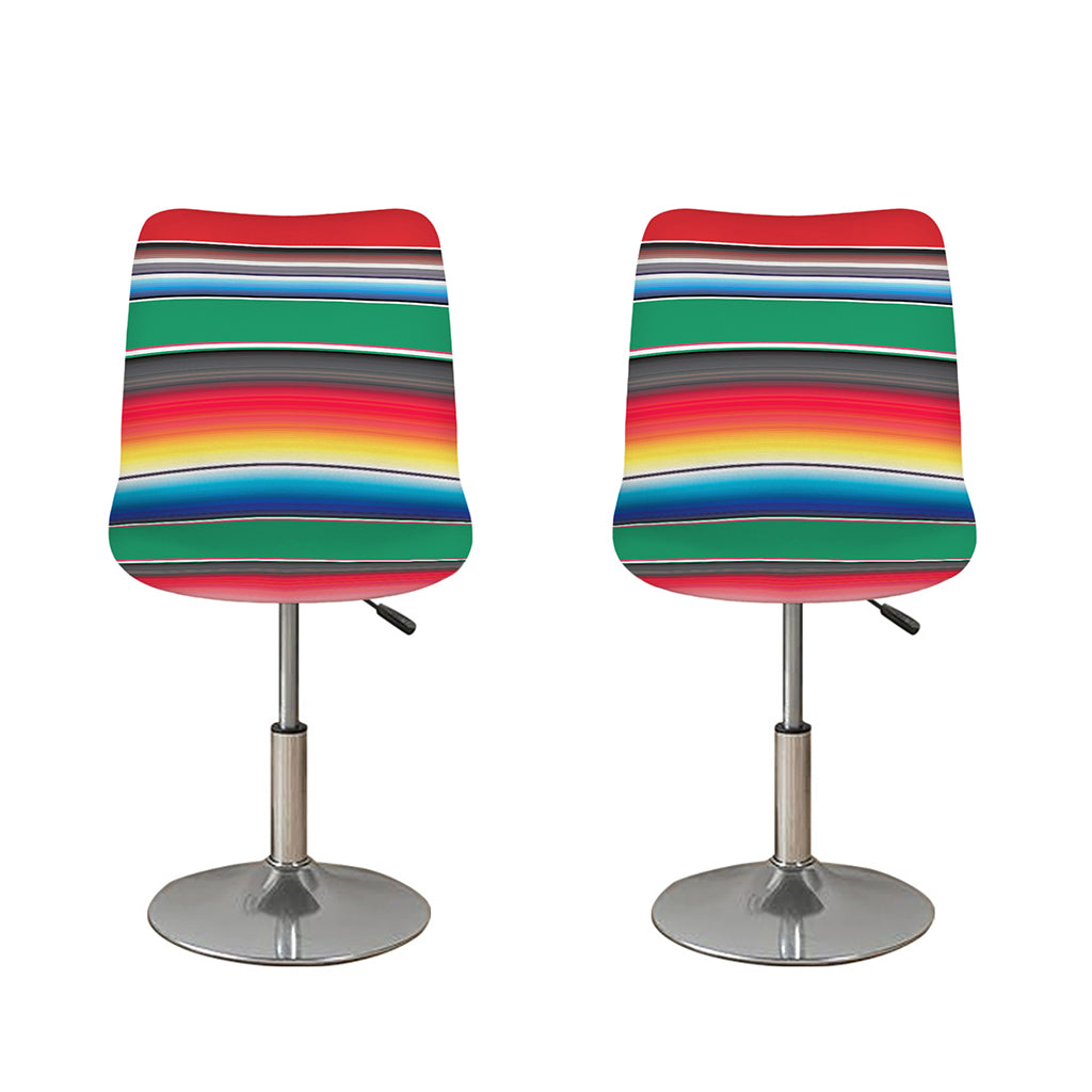 Mexican Striped Blanket Pattern Print Bar Stool Covers