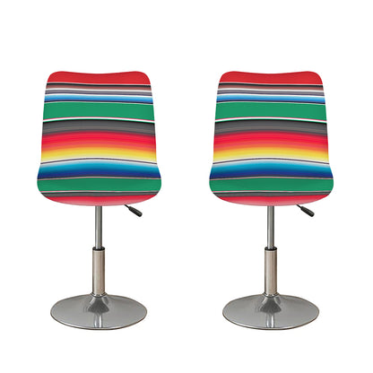 Mexican Striped Blanket Pattern Print Bar Stool Covers
