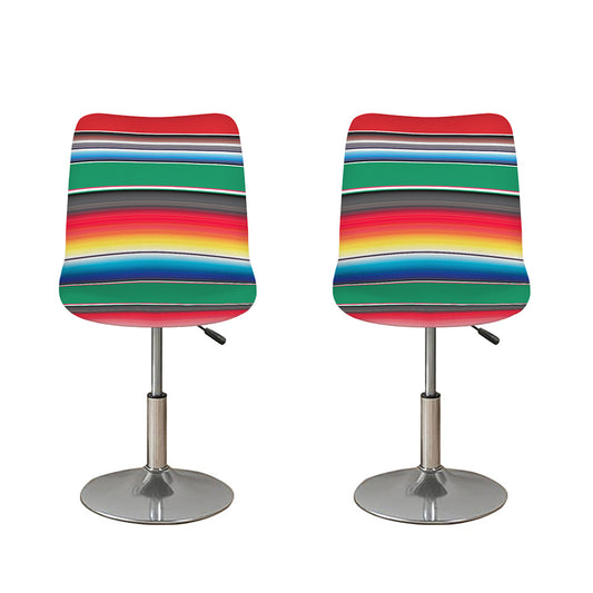 Mexican Striped Blanket Pattern Print Bar Stool Covers