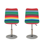 Mexican Striped Blanket Pattern Print Bar Stool Covers