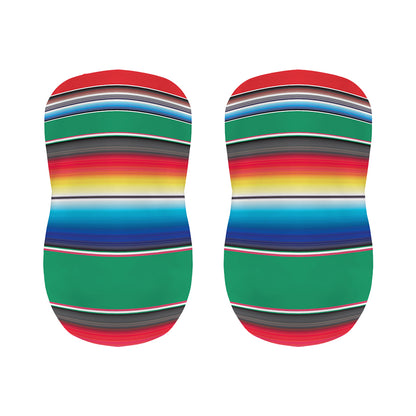 Mexican Striped Blanket Pattern Print Bar Stool Covers