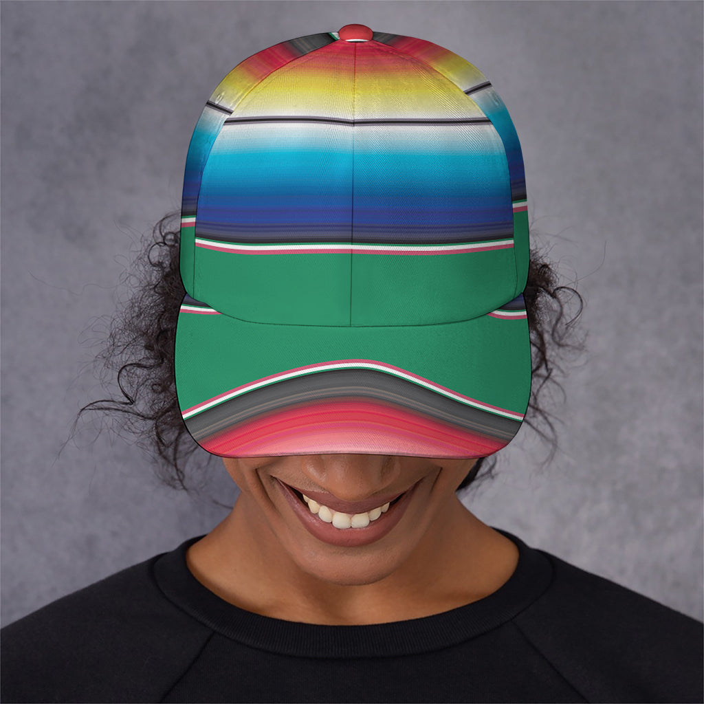 Mexican Striped Blanket Pattern Print Baseball Cap