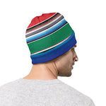 Mexican Striped Blanket Pattern Print Beanie