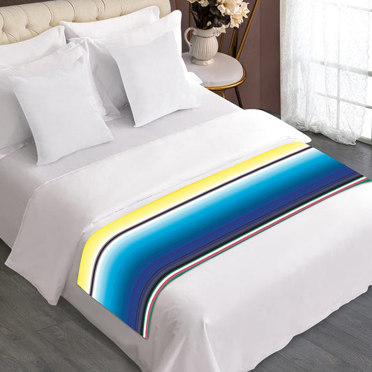 Mexican Striped Blanket Pattern Print Bed Runner
