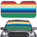 Mexican Striped Blanket Pattern Print Car Windshield Sun Shade