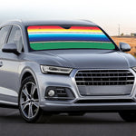 Mexican Striped Blanket Pattern Print Car Windshield Sun Shade