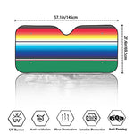 Mexican Striped Blanket Pattern Print Car Windshield Sun Shade