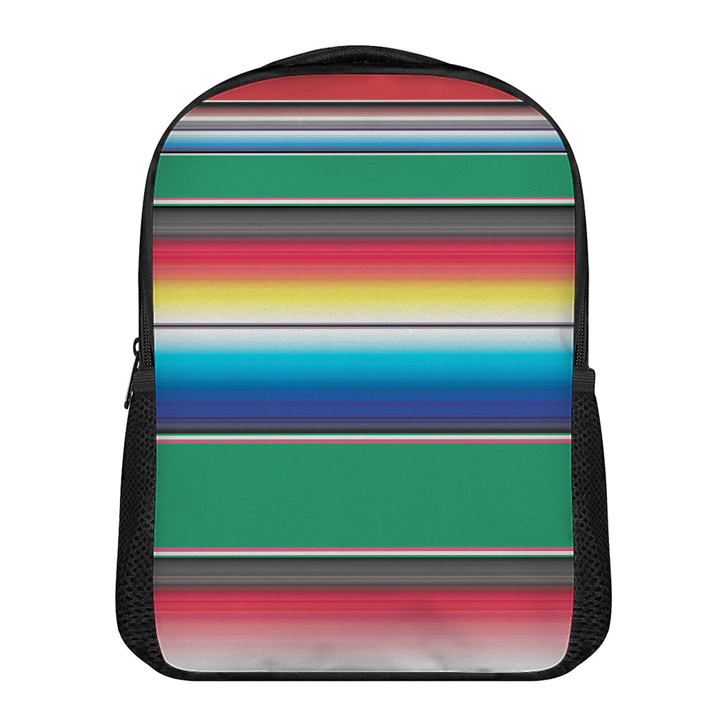 Mexican Striped Blanket Pattern Print Casual Backpack