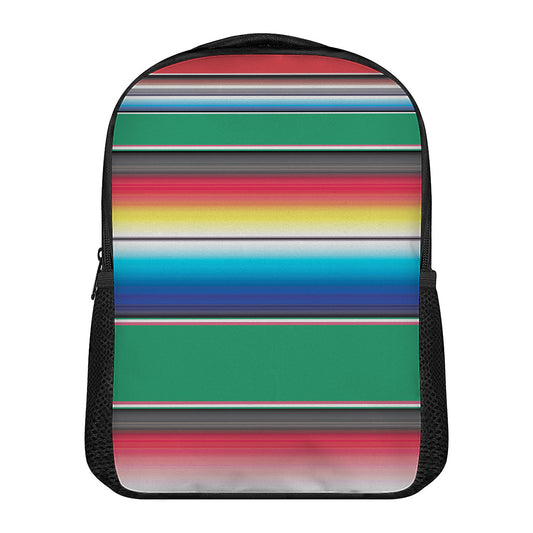 Mexican Striped Blanket Pattern Print Casual Backpack