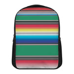 Mexican Striped Blanket Pattern Print Casual Backpack