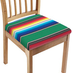 Mexican Striped Blanket Pattern Print Chair Cushion Cover