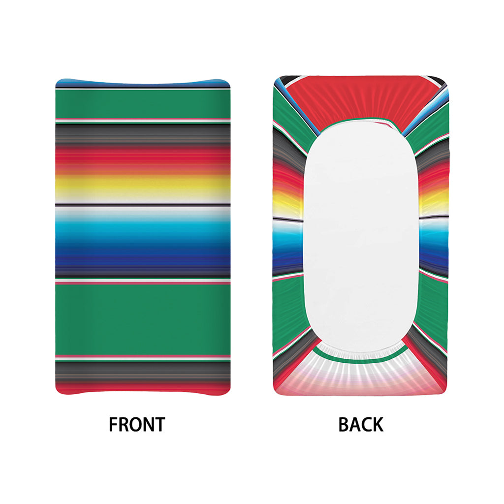 Mexican Striped Blanket Pattern Print Changing Pad Cover