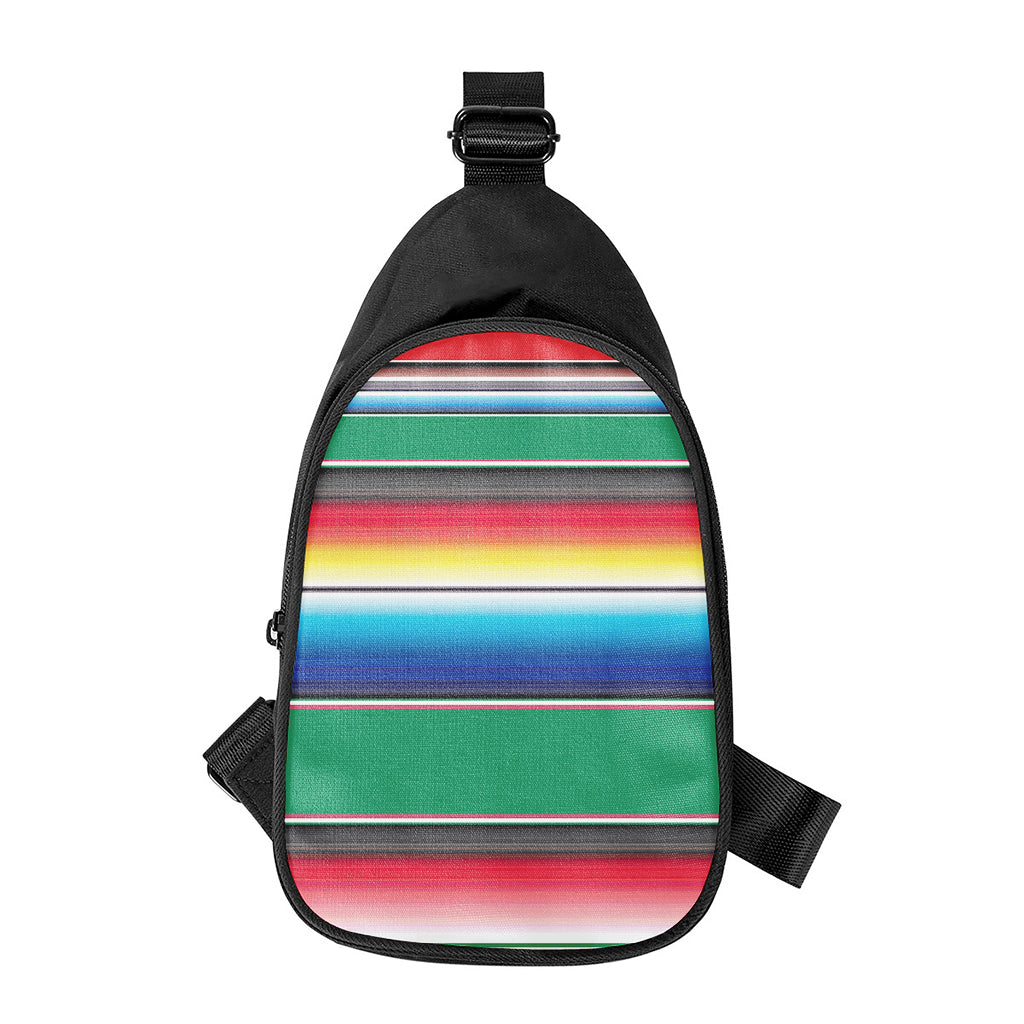 Mexican Striped Blanket Pattern Print Chest Bag