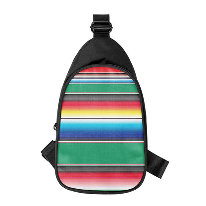 Mexican Striped Blanket Pattern Print Chest Bag