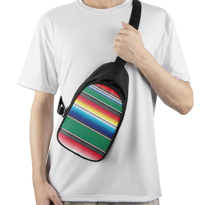 Mexican Striped Blanket Pattern Print Chest Bag