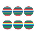 Mexican Striped Blanket Pattern Print Coaster Set