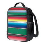 Mexican Striped Blanket Pattern Print Crossbody Lunch Bag