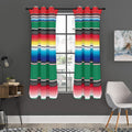 Mexican Striped Blanket Pattern Print Grommet Curtain Panels