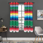 Mexican Striped Blanket Pattern Print Curtain