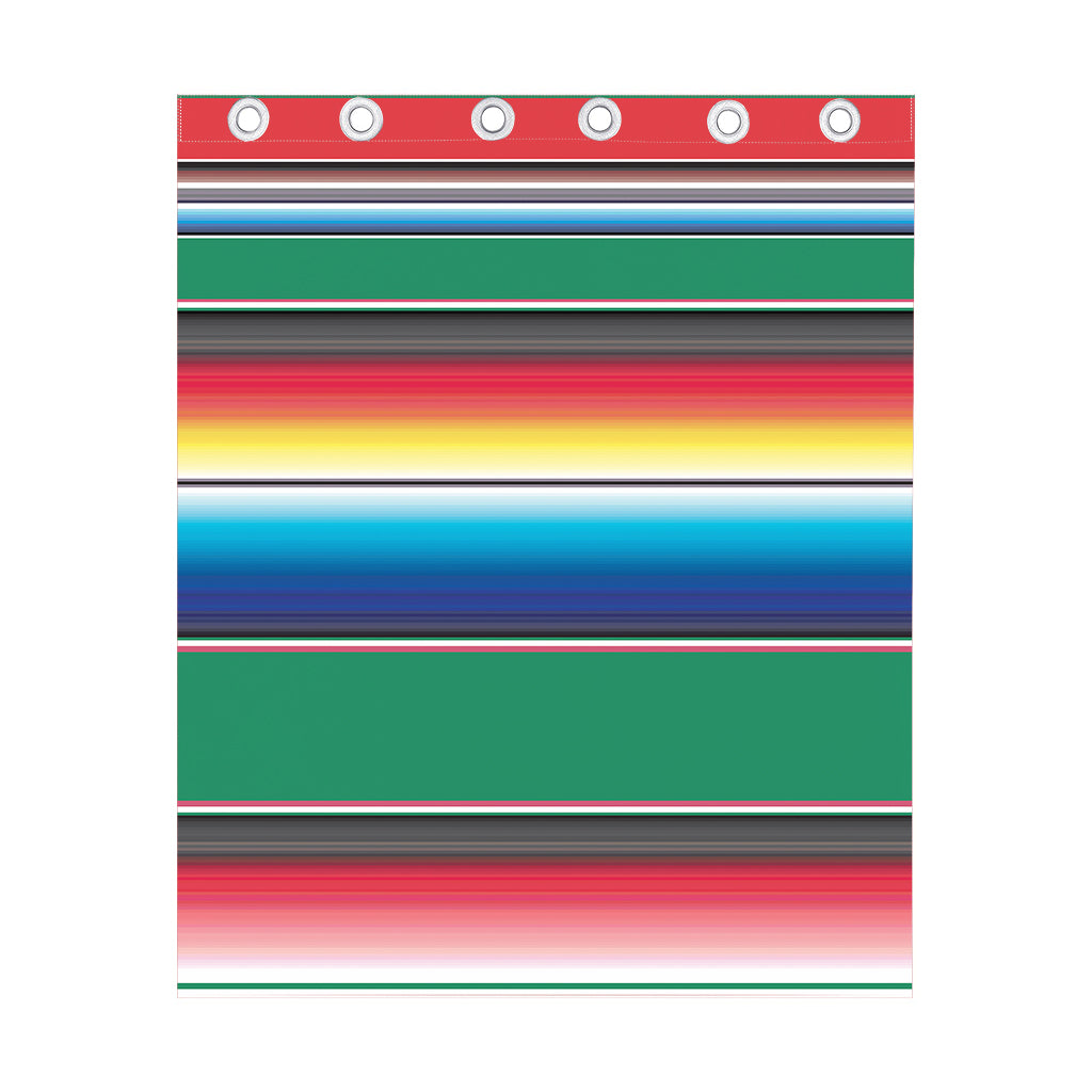 Mexican Striped Blanket Pattern Print Curtain