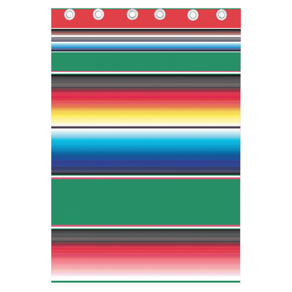Mexican Striped Blanket Pattern Print Curtain