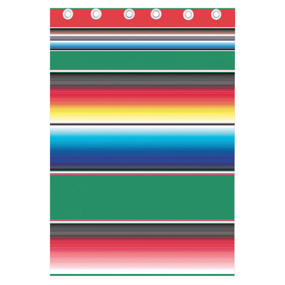 Mexican Striped Blanket Pattern Print Curtain