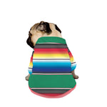 Mexican Striped Blanket Pattern Print Dog Zip Up Jacket
