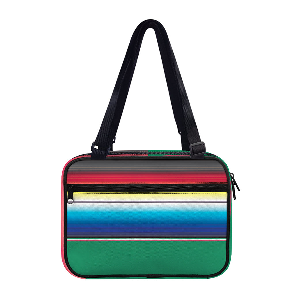 Mexican Striped Blanket Pattern Print Double Strap Bible Bag