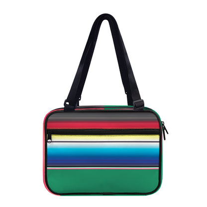 Mexican Striped Blanket Pattern Print Double Strap Bible Bag