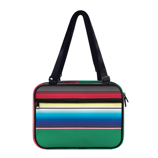 Mexican Striped Blanket Pattern Print Double Strap Bible Bag