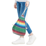 Mexican Striped Blanket Pattern Print Drawstring Bag