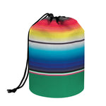 Mexican Striped Blanket Pattern Print Drawstring Makeup Bag