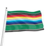 Mexican Striped Blanket Pattern Print Flag