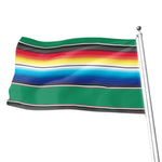 Mexican Striped Blanket Pattern Print Flag