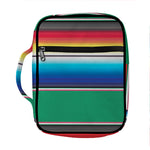 Mexican Striped Blanket Pattern Print Front Pocket Bible Bag