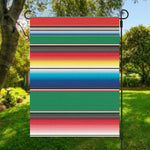 Mexican Striped Blanket Pattern Print Garden Flag