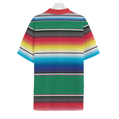 Mexican Striped Blanket Pattern Print Hawaiian Shirt