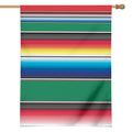 Mexican Striped Blanket Pattern Print House Flag
