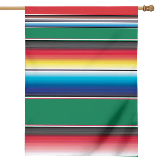Mexican Striped Blanket Pattern Print House Flag