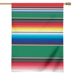 Mexican Striped Blanket Pattern Print House Flag