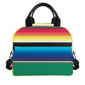 Mexican Striped Blanket Pattern Print Insulated Lunch Bag