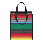 Mexican Striped Blanket Pattern Print Insulated Lunch Tote