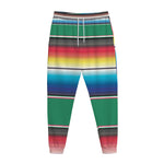 Mexican Striped Blanket Pattern Print Jogger Pants