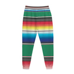 Mexican Striped Blanket Pattern Print Jogger Pants