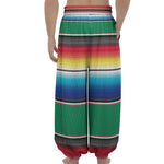 Mexican Striped Blanket Pattern Print Lantern Pants